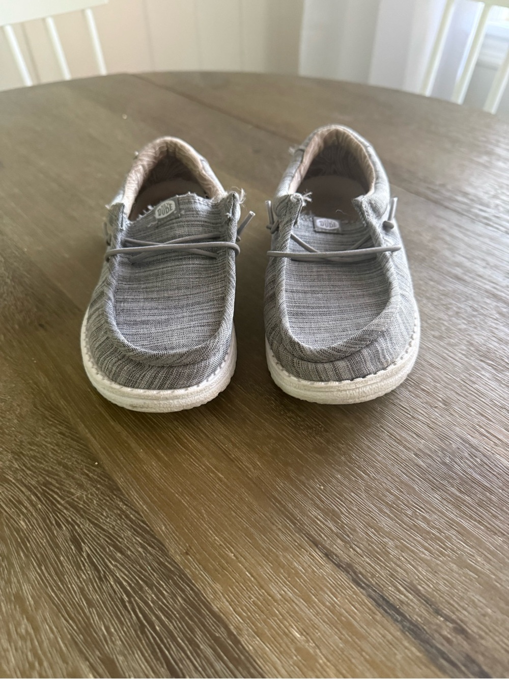 Hey Dude Kids Gray Slip-On Canvas Sneakers